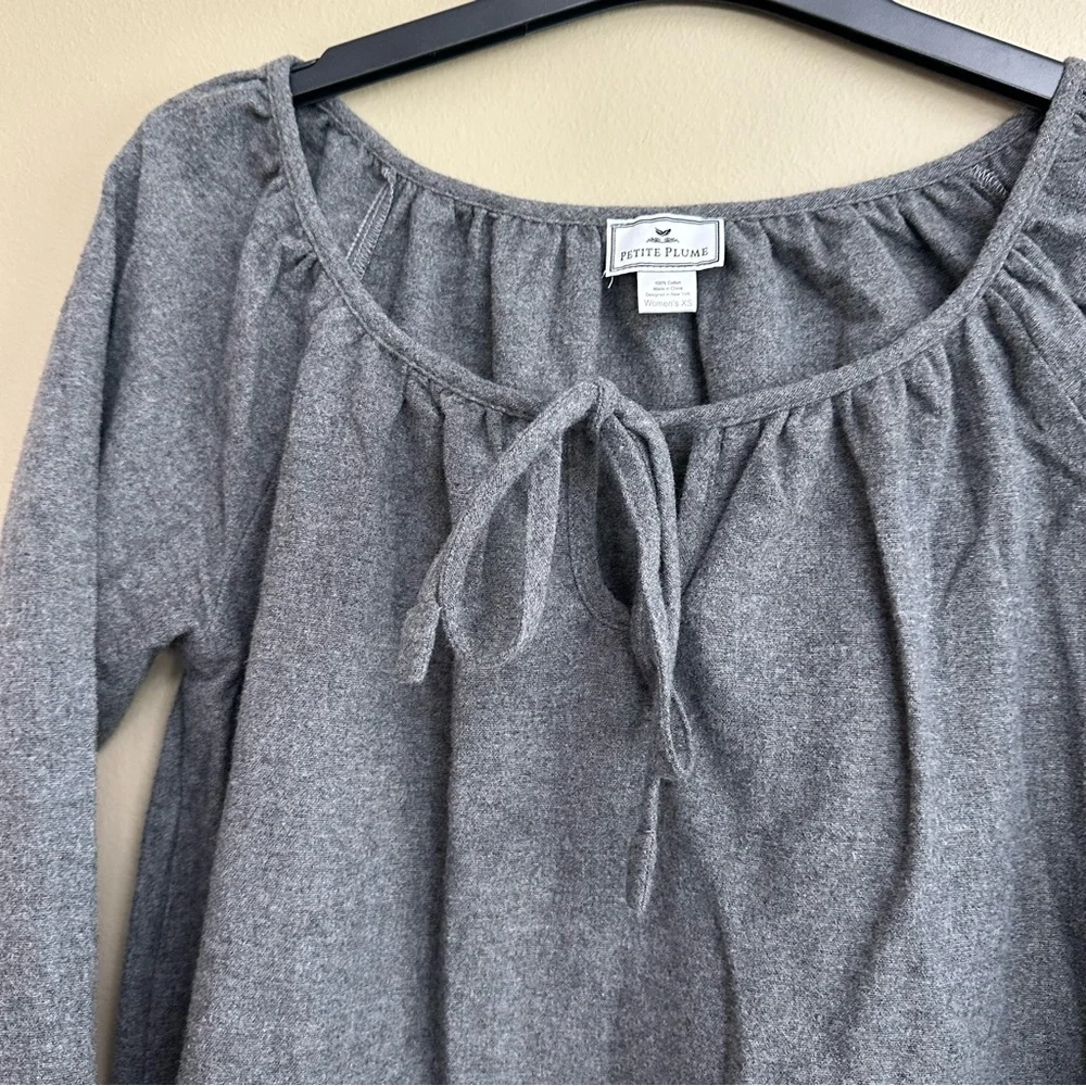 Women's Petite Plume 100% Brushed Twill Cotton Delphine Nightgown - Picture 6 of 9